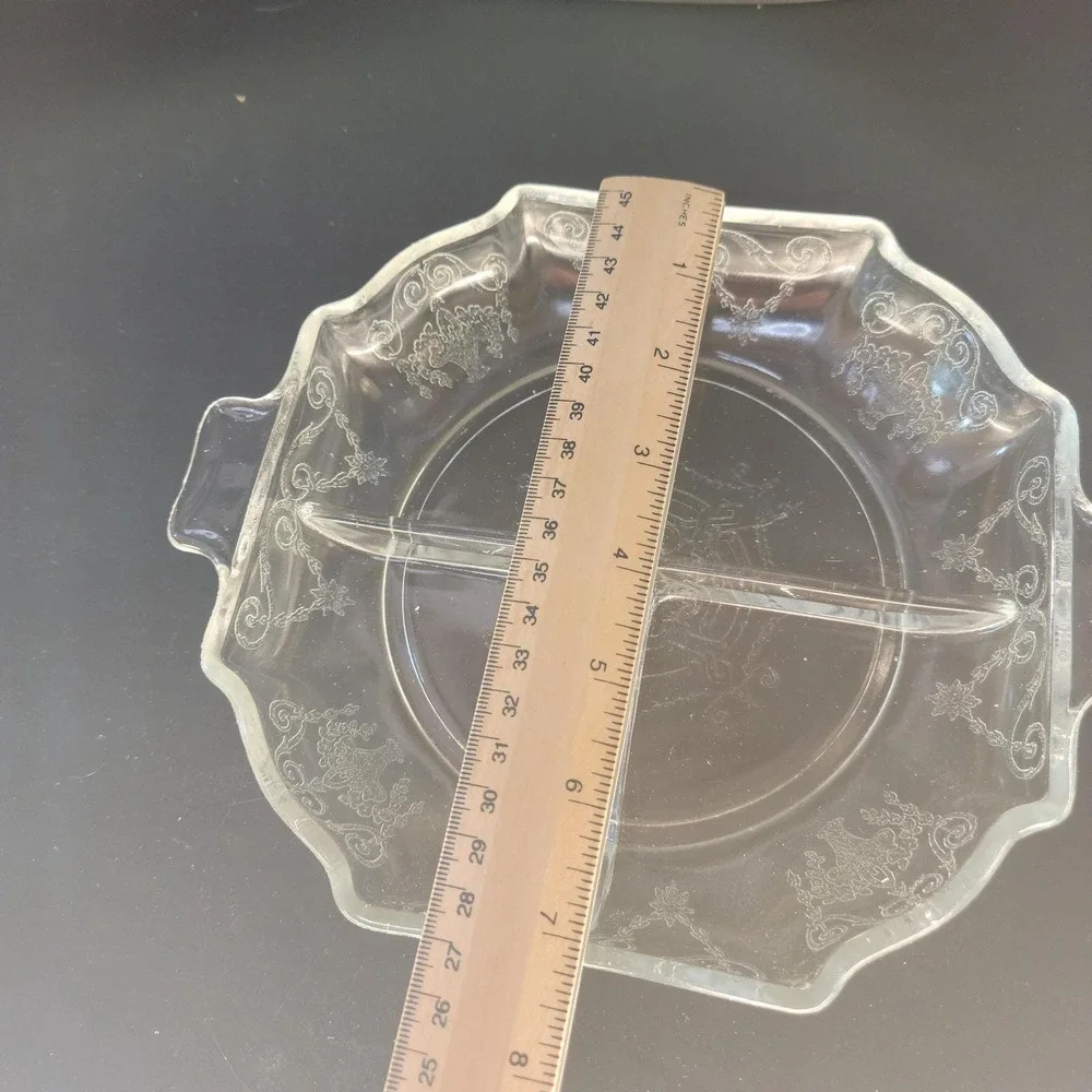 Vintage Indiana Glass Lorain Divided Relish Dish | Depression Glass Serving Tray